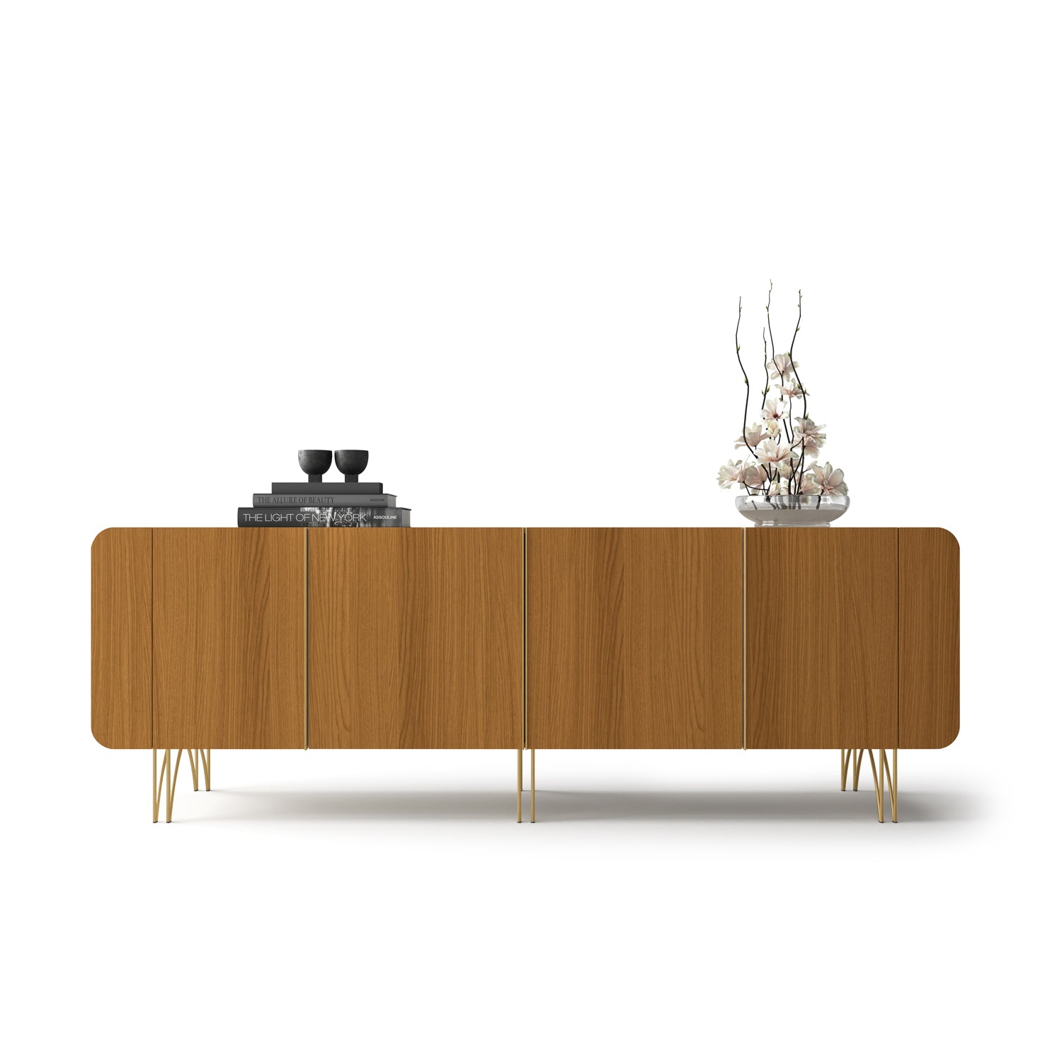 Bifé Lina 220X75X43 Off White, Natural