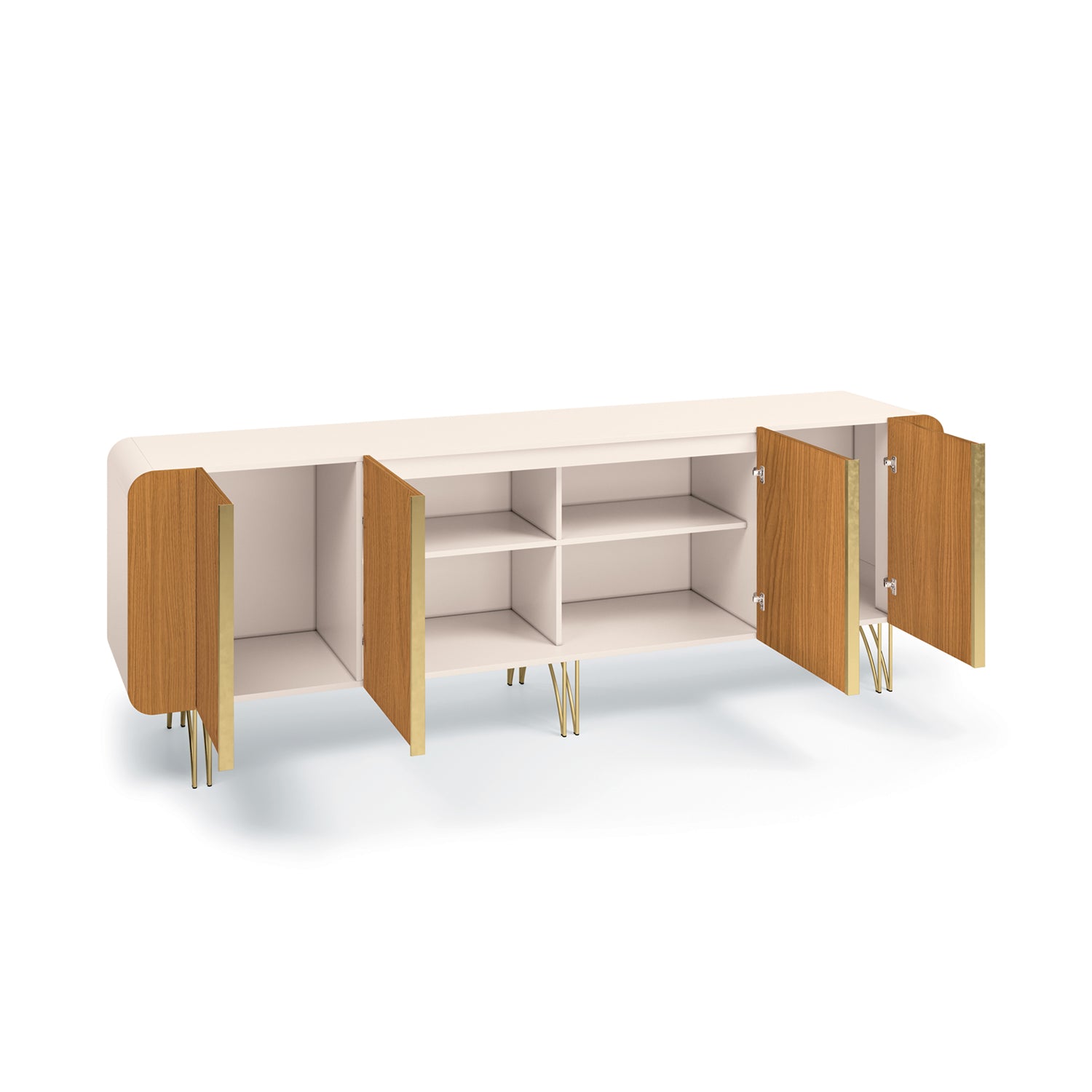 Bifé Lina 220X75X43 Off White, Natural