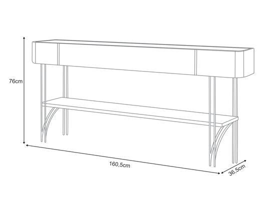 Consola Lina 160X76X36 Off White