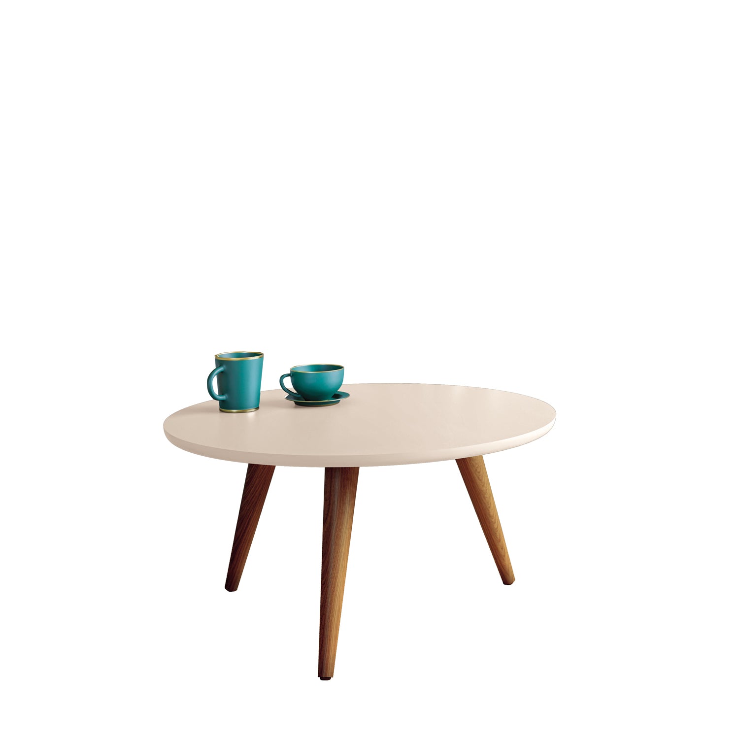 Mesa Centro Lira 60X31X60 Off White, Natural