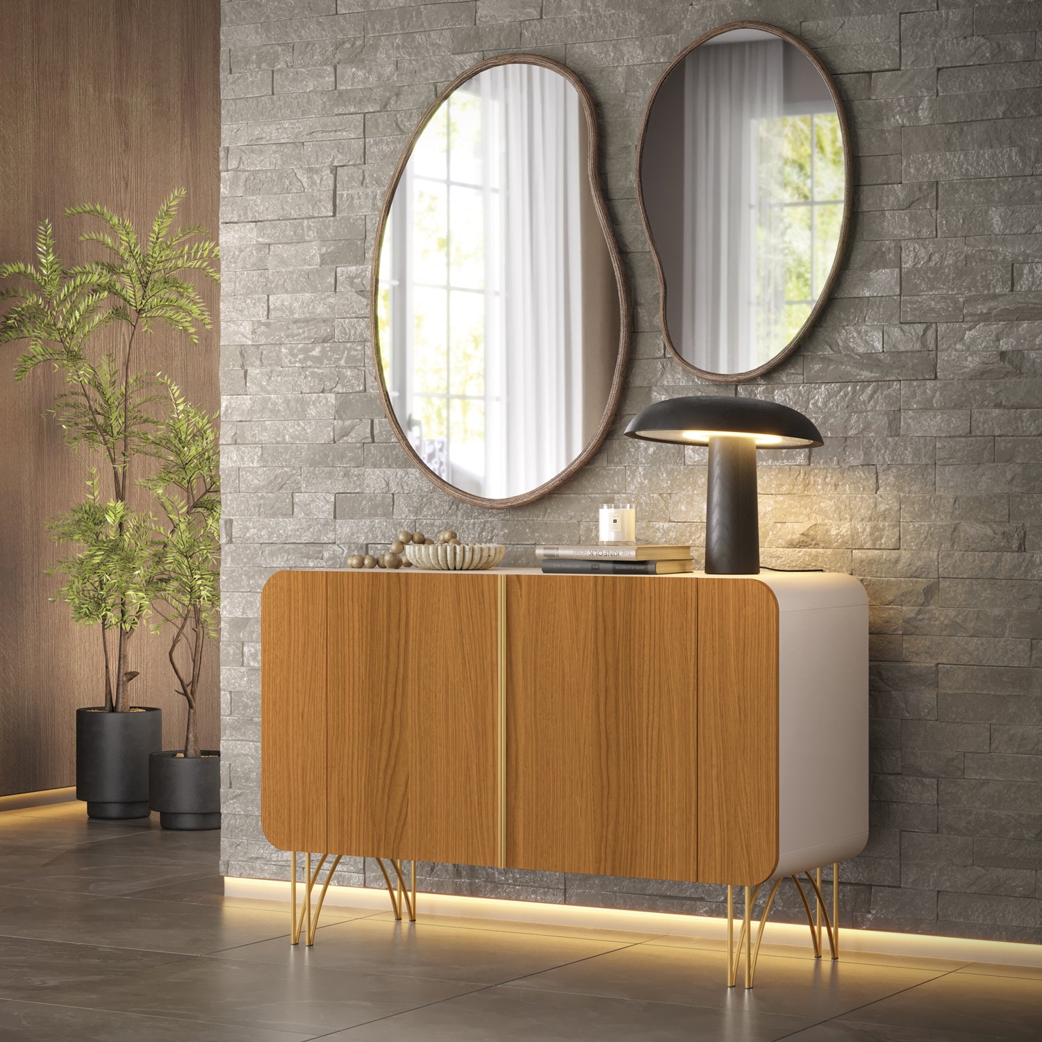 Bifé Lina 110X75X43 Offwhite, Natural