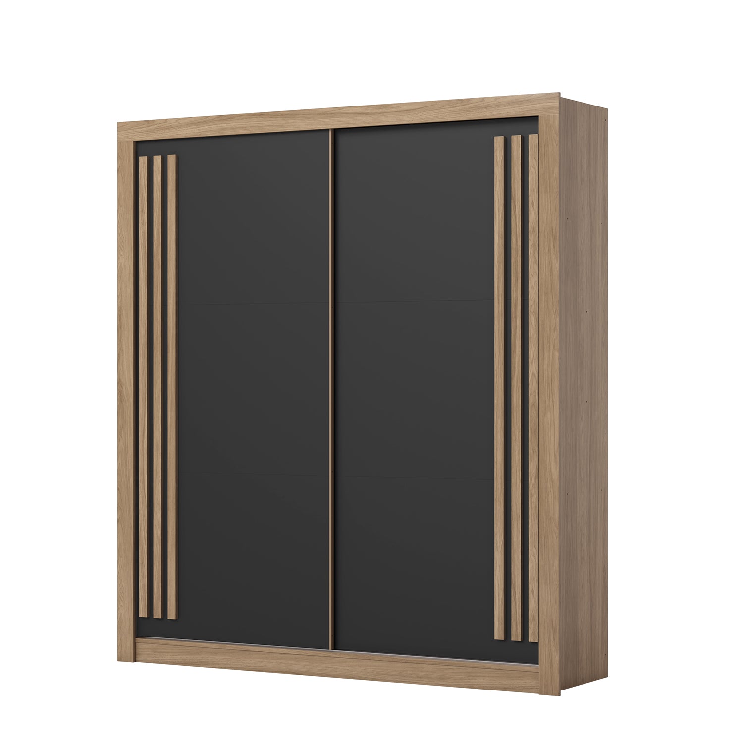 Closet Patric 180X200X52 Flex Natural, Negro