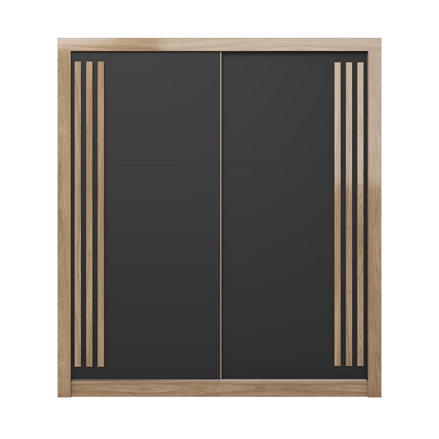 Closet Patric 180X200X52 Flex Natural, Negro