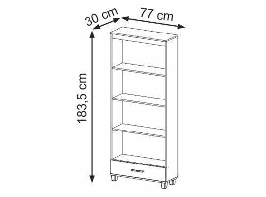 Biblioteca Ivo 77X184X30 Off White
