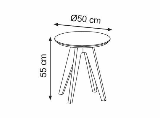 Mesa Auxiliar Toni 50X55X50 Natural