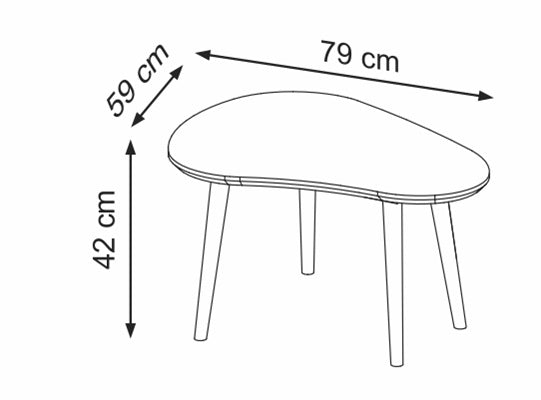Mesa De Centro Liz 79X42X59 Off White