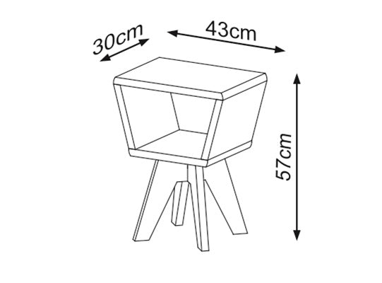 Mesa Auxiliar 43X57X30 Ari Natural*