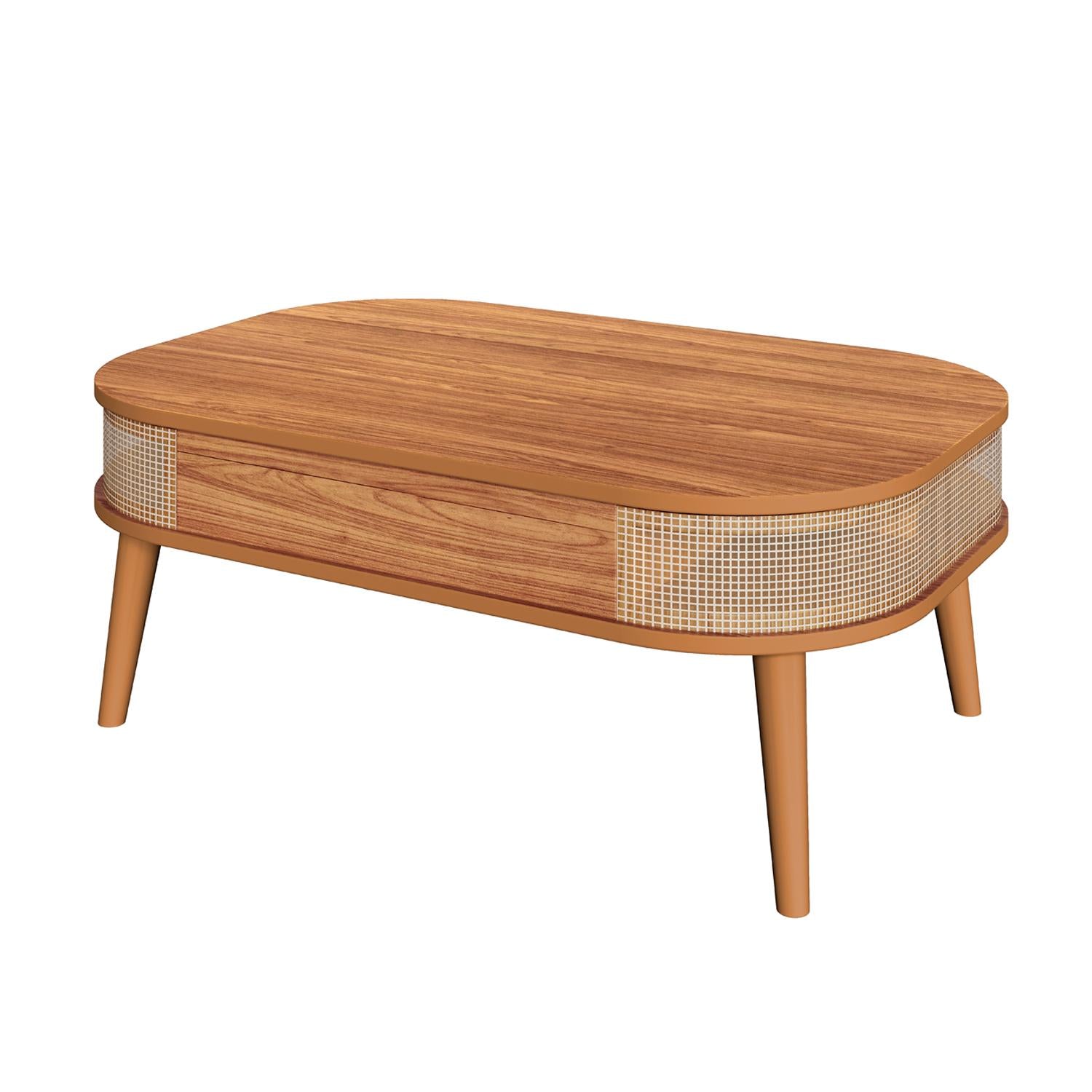 Mesa De Centro Dali 90X35X60 Natural, Tejido
