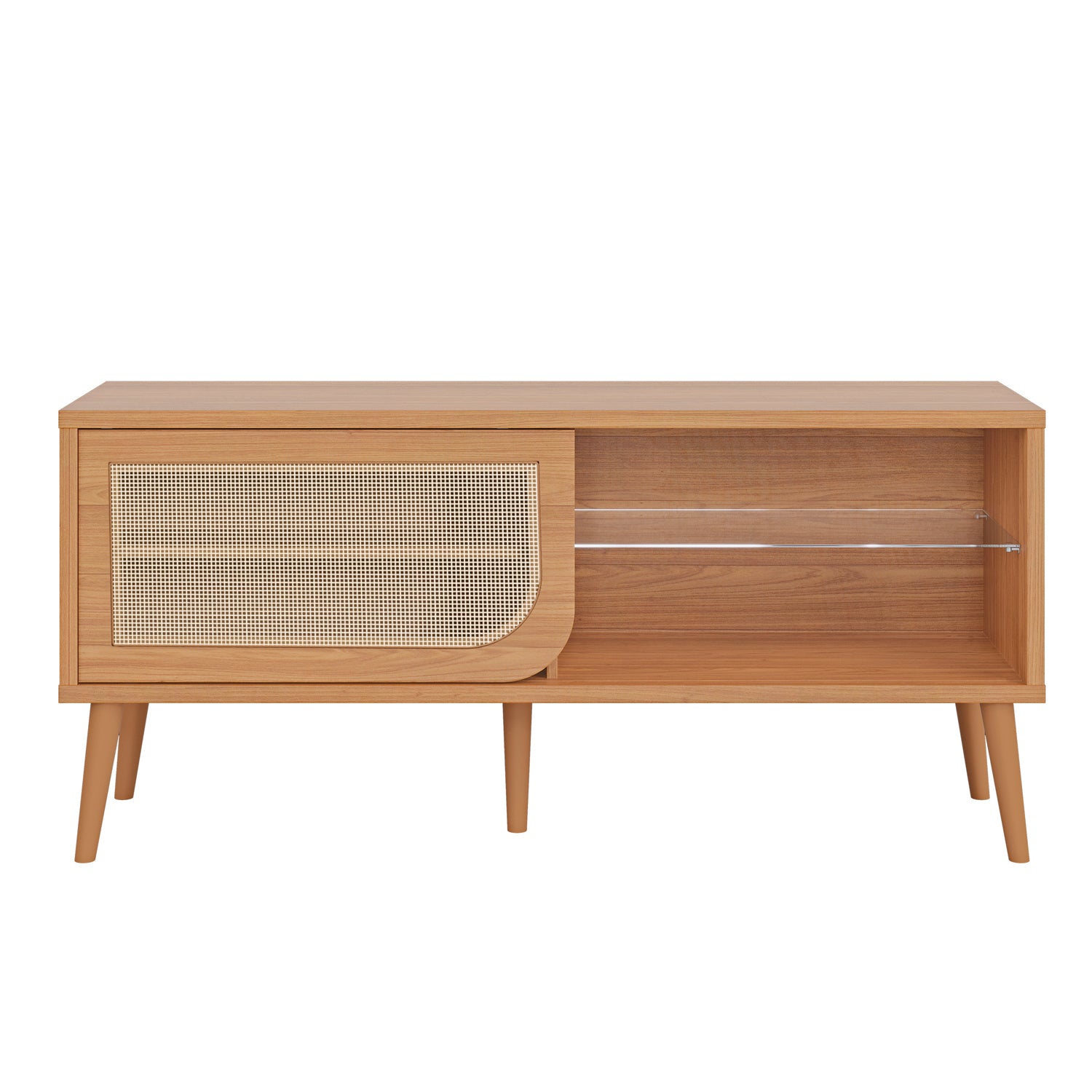 Mesa De Tv Dali 135X62X36 Natural, Tejido