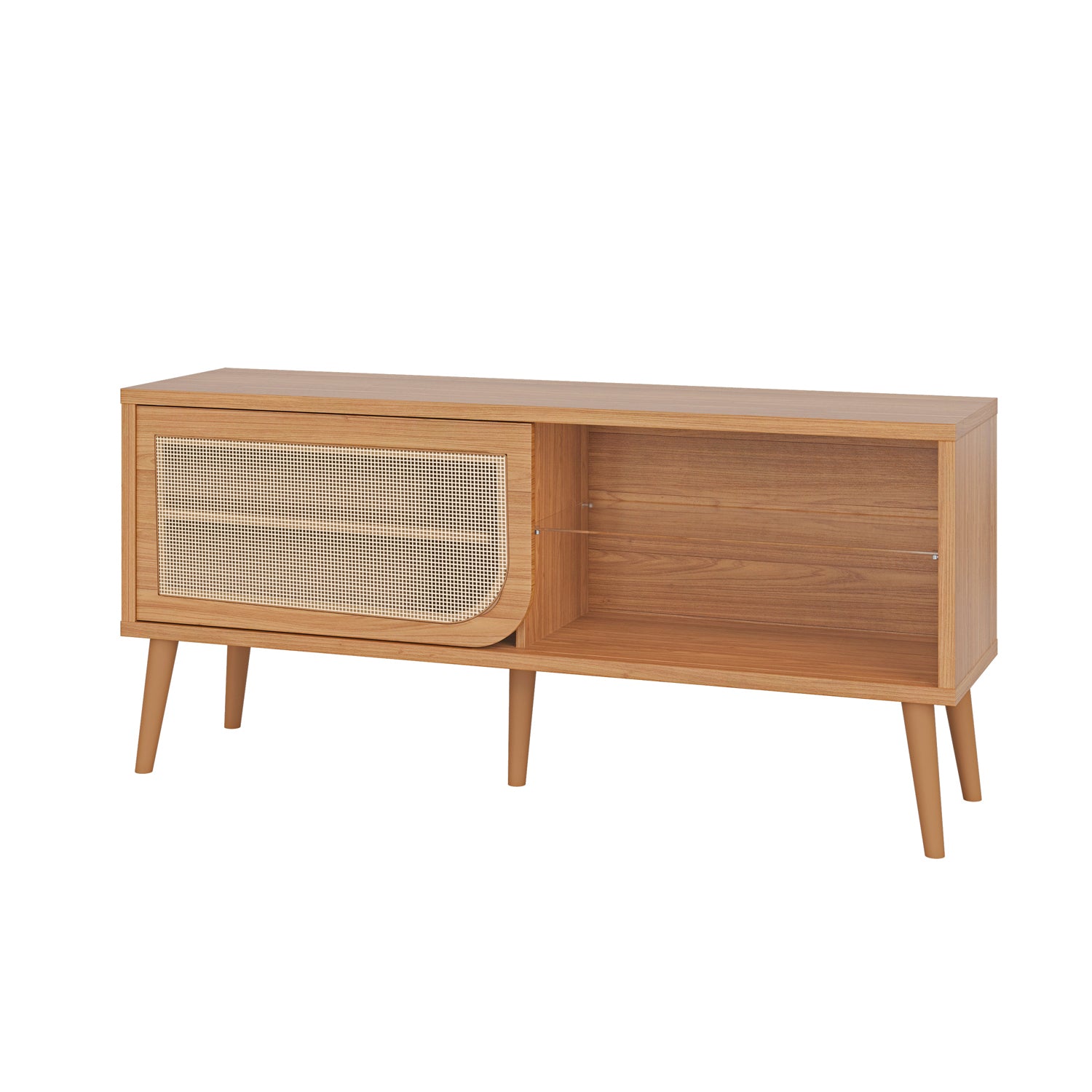 Mesa De Tv Dali 135X62X36 Natural, Tejido