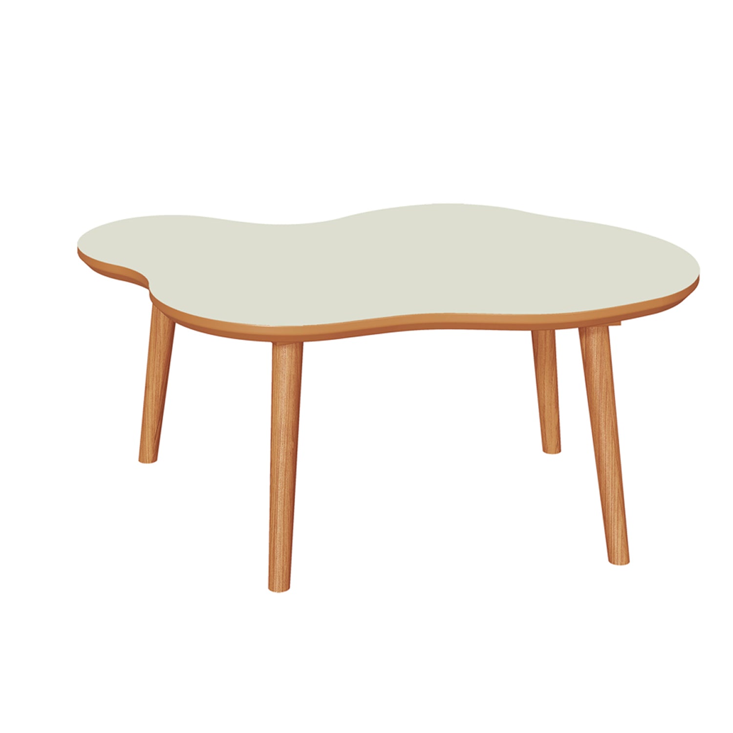 Mesa De Centro Liz 88X34X65 Off White, Natural