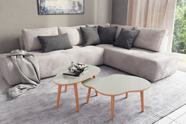 Mesa De Centro Liz 88X34X65 Off White, Natural
