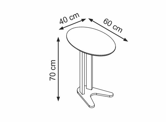 Mesa Auxiliar Ian 60X70X40 Off White