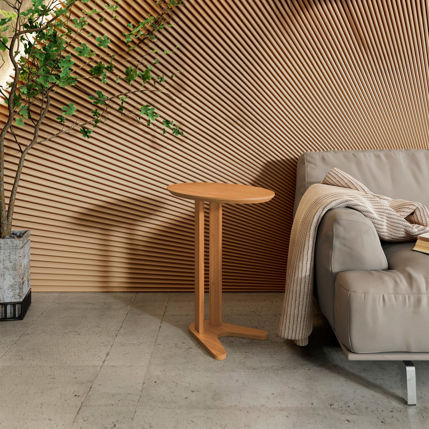 Mesa Auxiliar Ian 60X70X40 Natural