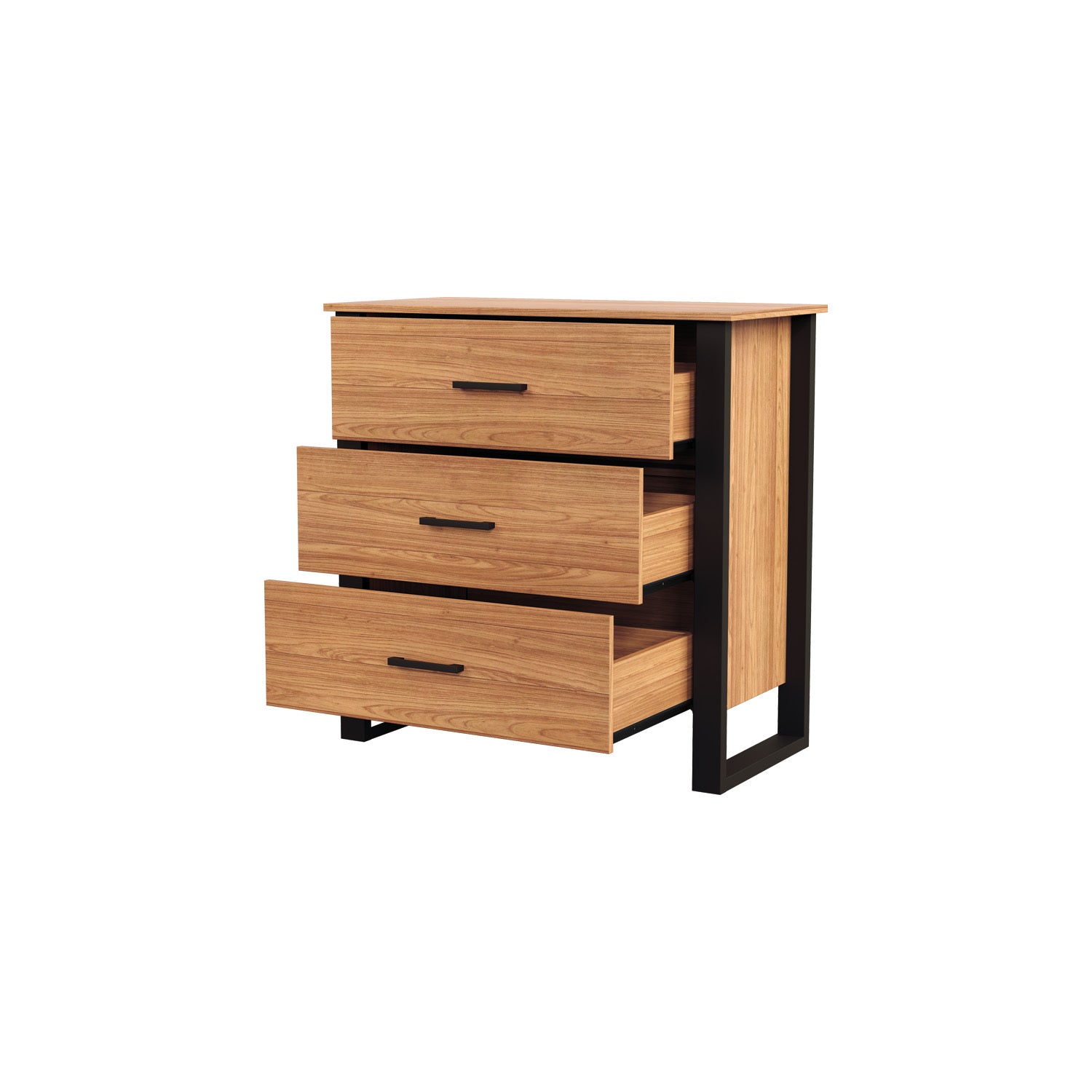 Comoda Cox 89.5X89X44.5 Natural, Negro