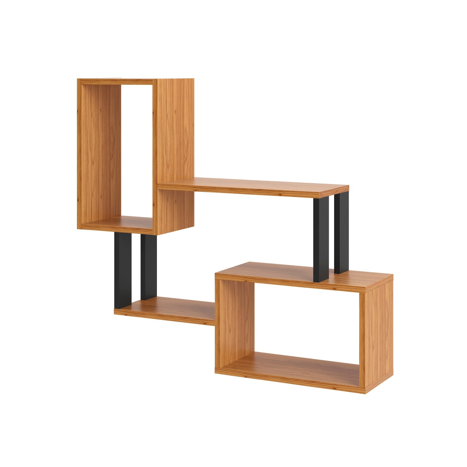 Repisa Cox 81X73X19 Natural, Negro