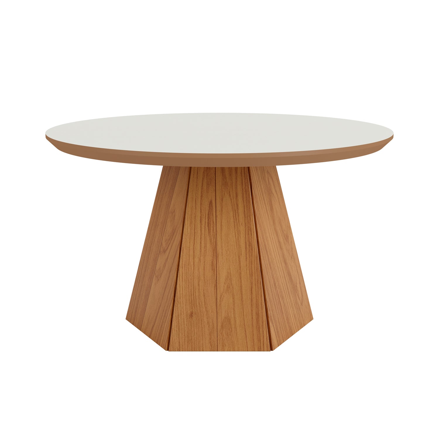 Mesa De Centro Madeira 70X40 Cm Off White, Natural
