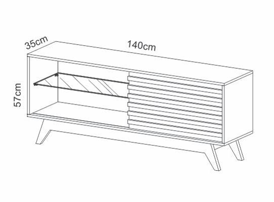 Mesa De Tv Deck 140X57 Natural