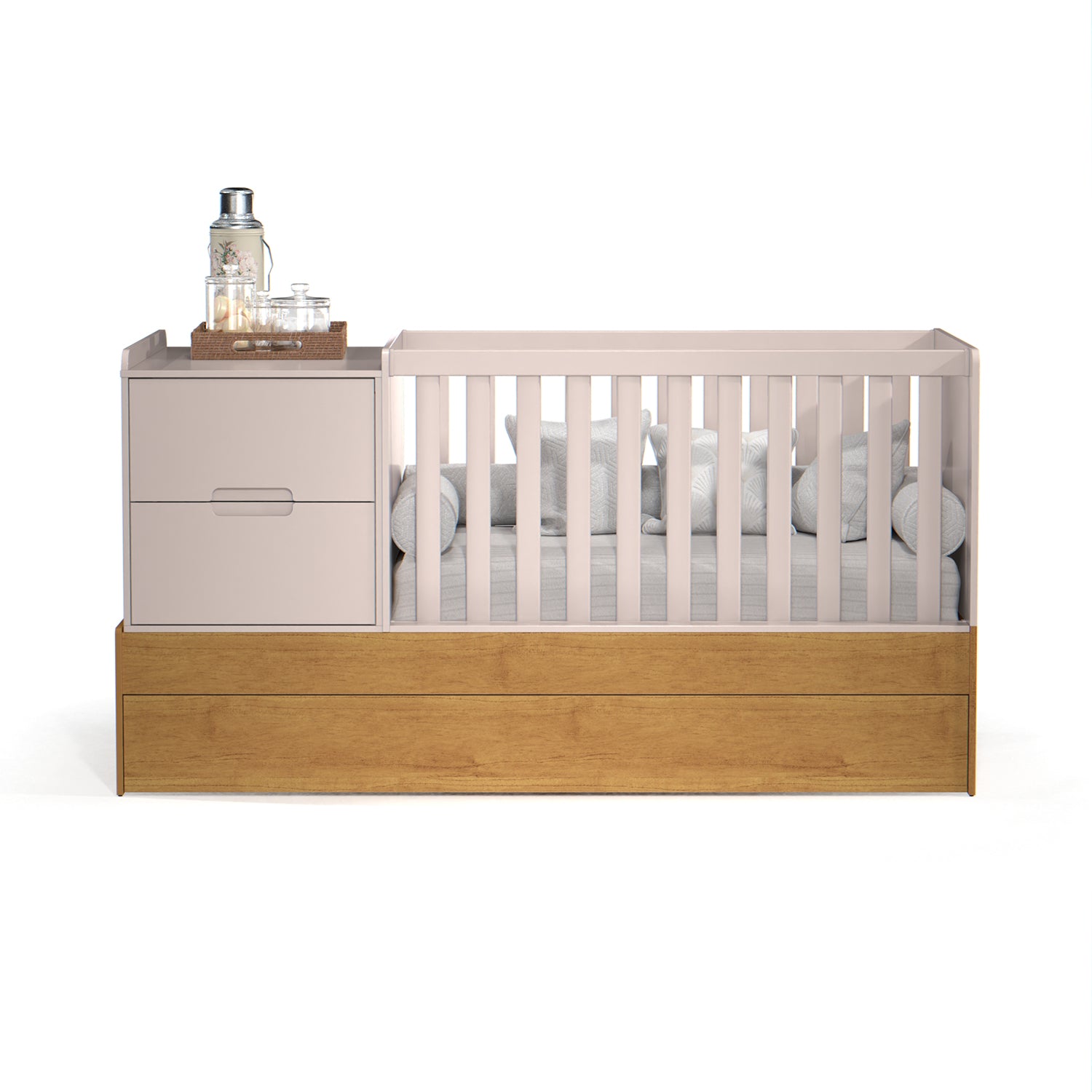 Cama Cuna Para Bebé Moys Rosa, Miel