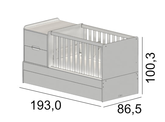 Cama Cuna Para Bebé Moys Rosa, Miel