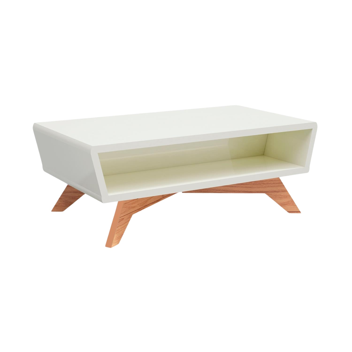 Mesa De Centro Ari 100X36X55 Off White, Natural