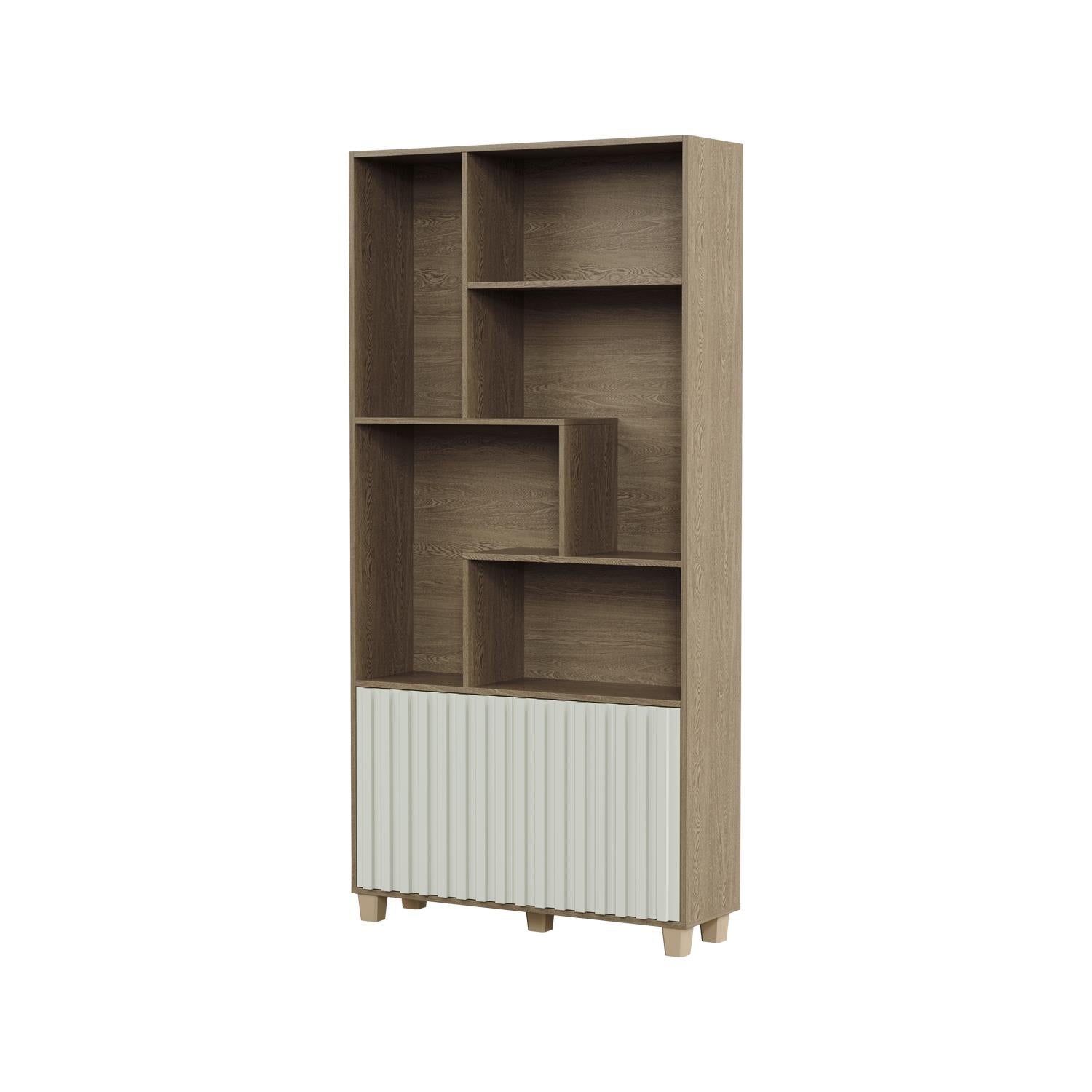 Biblioteca Trevi 94X192X30 Natural, Off White
