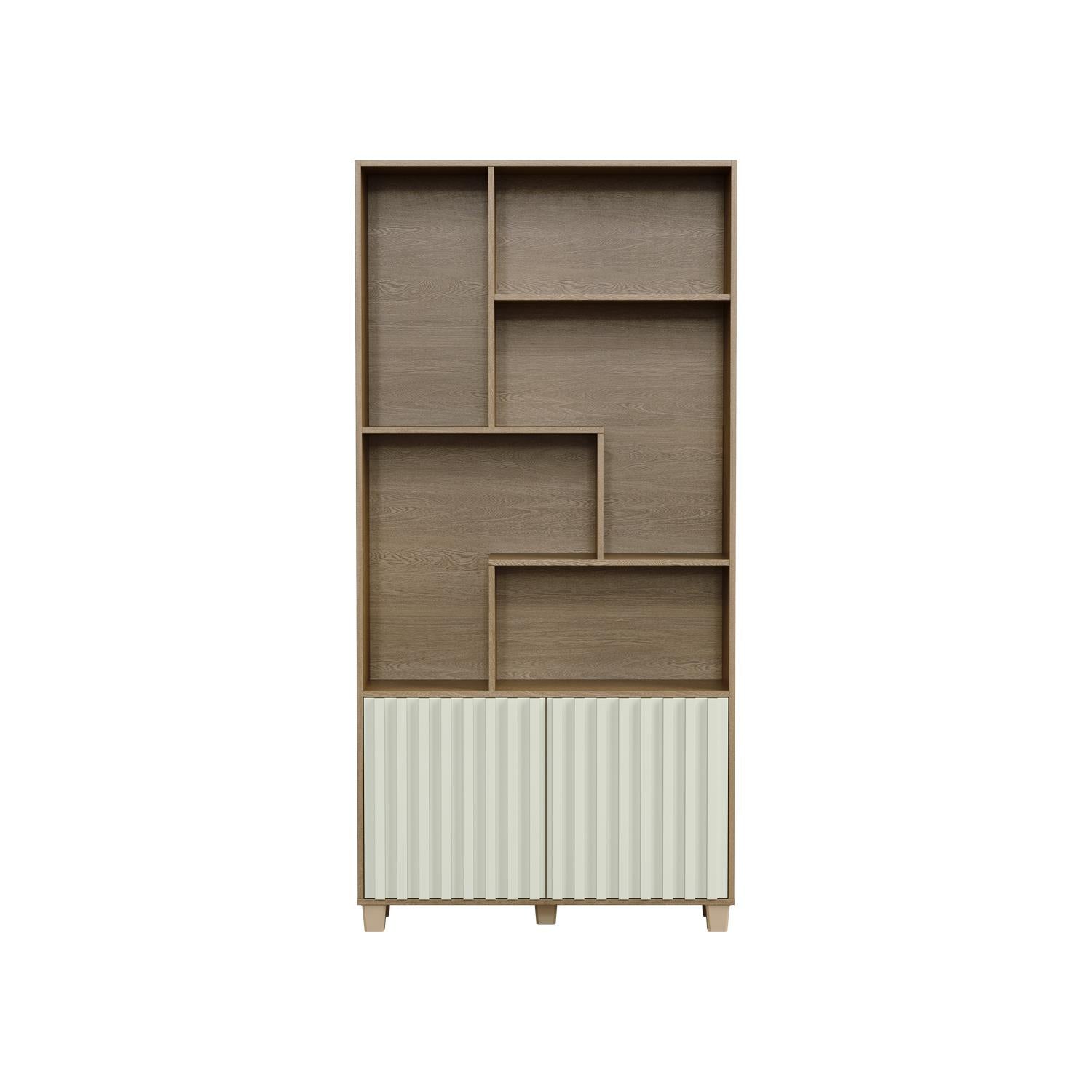 Biblioteca Trevi 94X192X30 Natural, Off White
