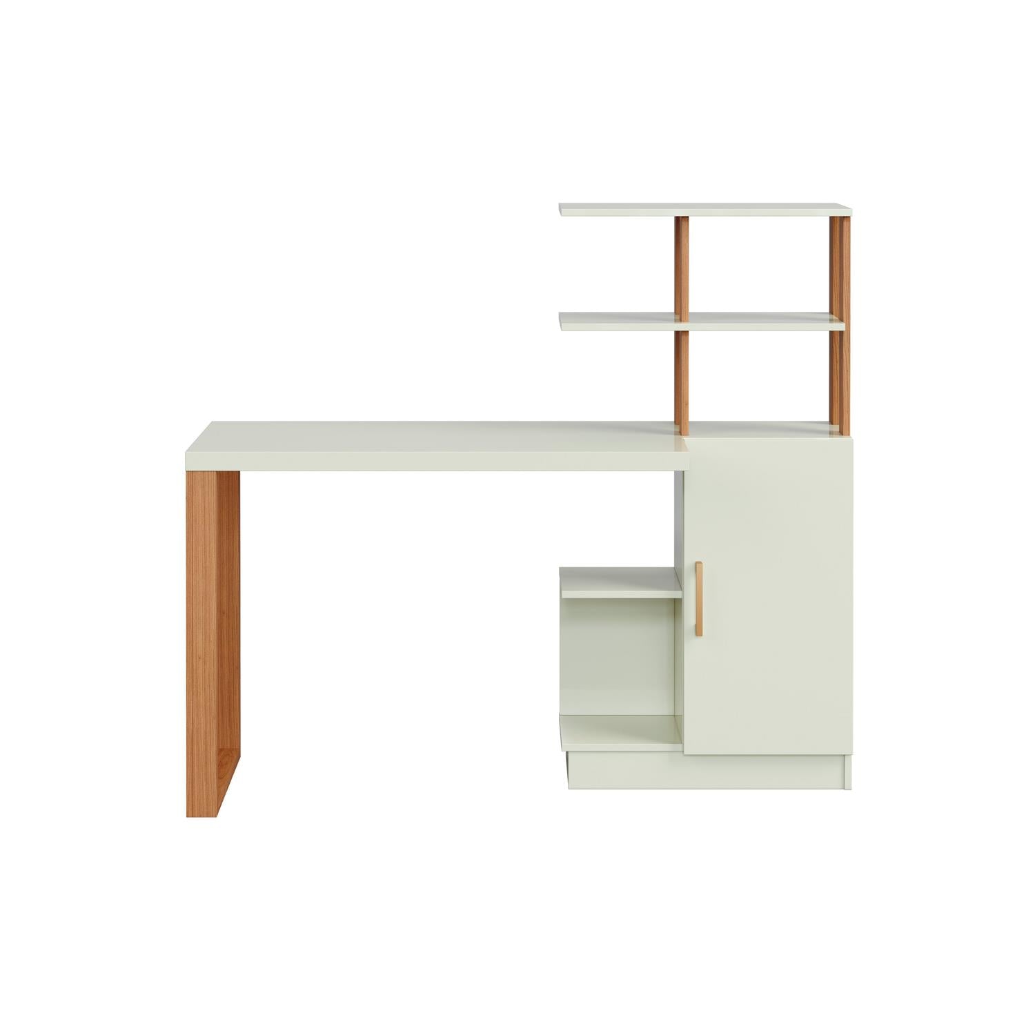 Escritorio Cox 135X120 Off White, Natural
