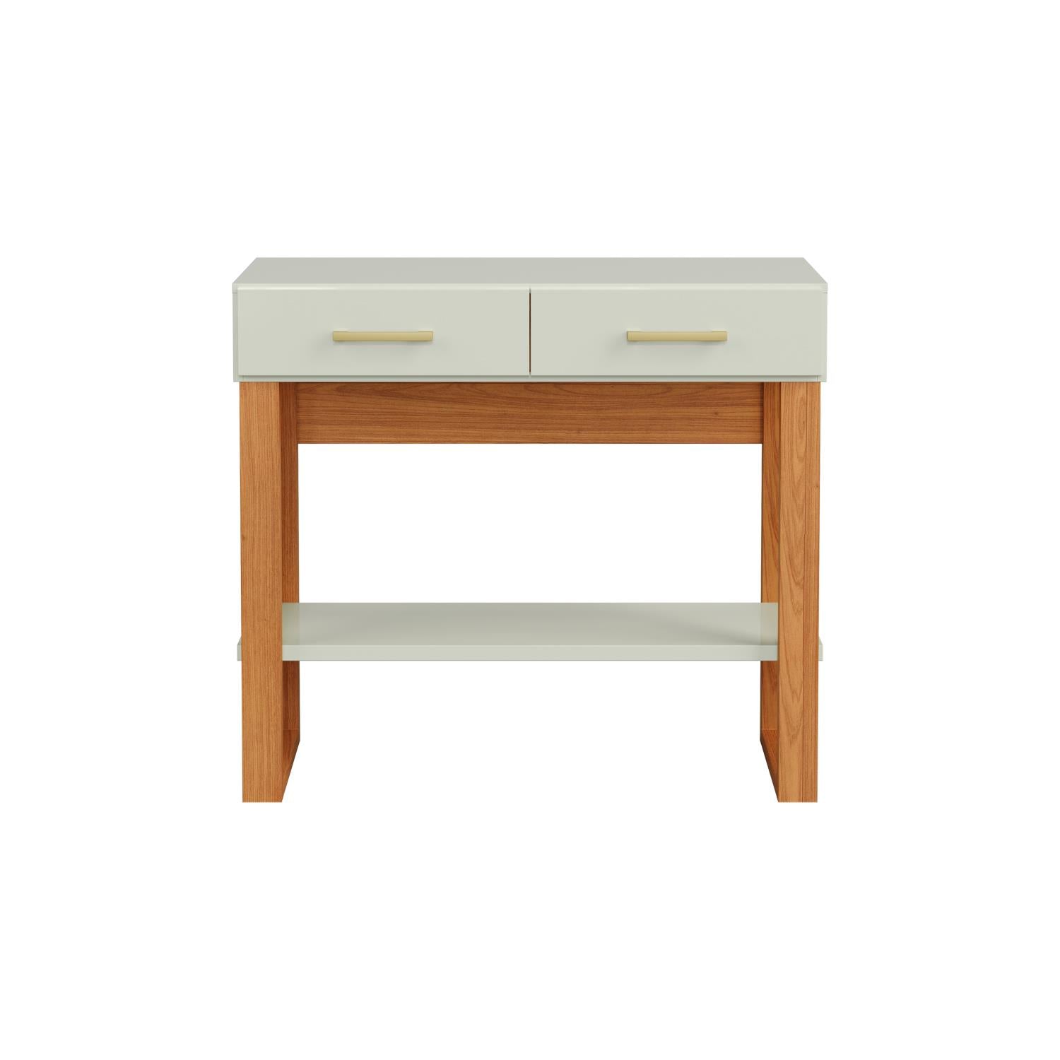 Consola Cox 89X80X36 Off White, Natural