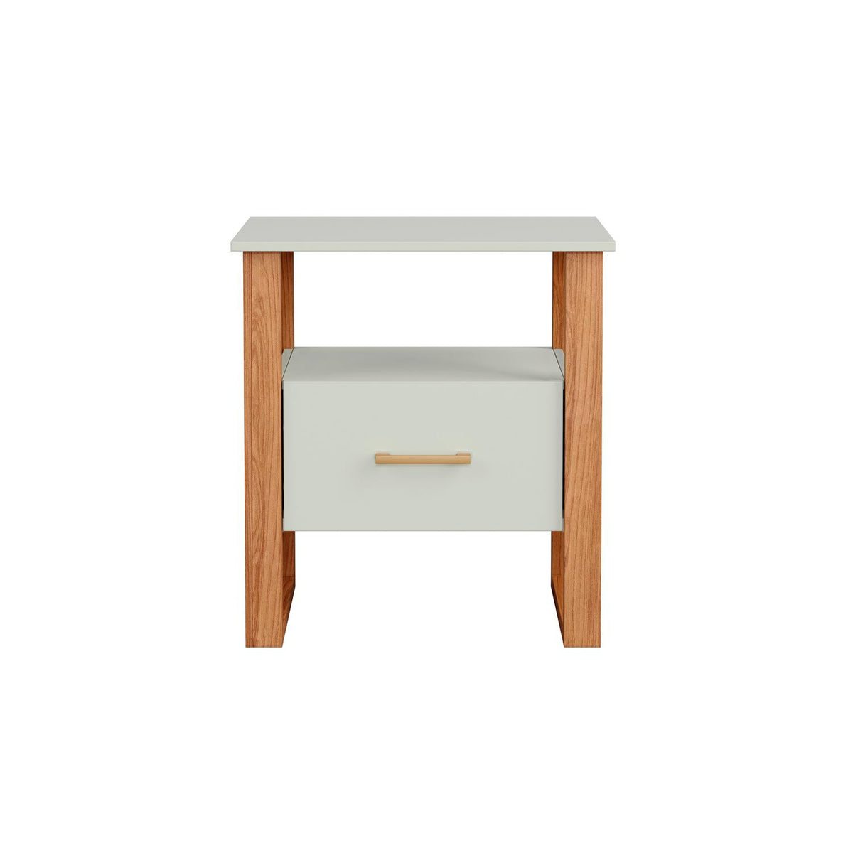 Mesa De Noche Cox 60X65X35 Natural, Off White