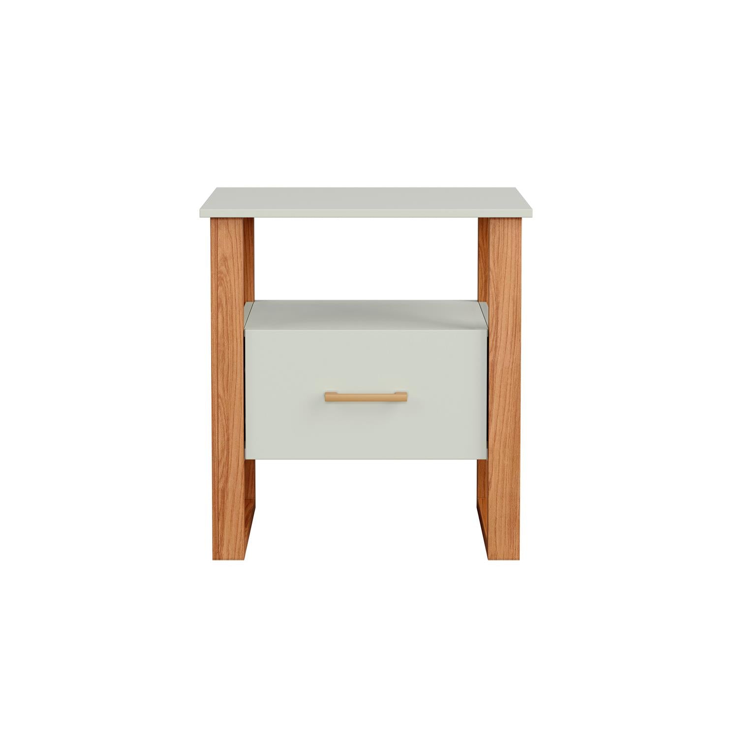 Mesa De Noche Cox 60X65X35 Natural, Off White