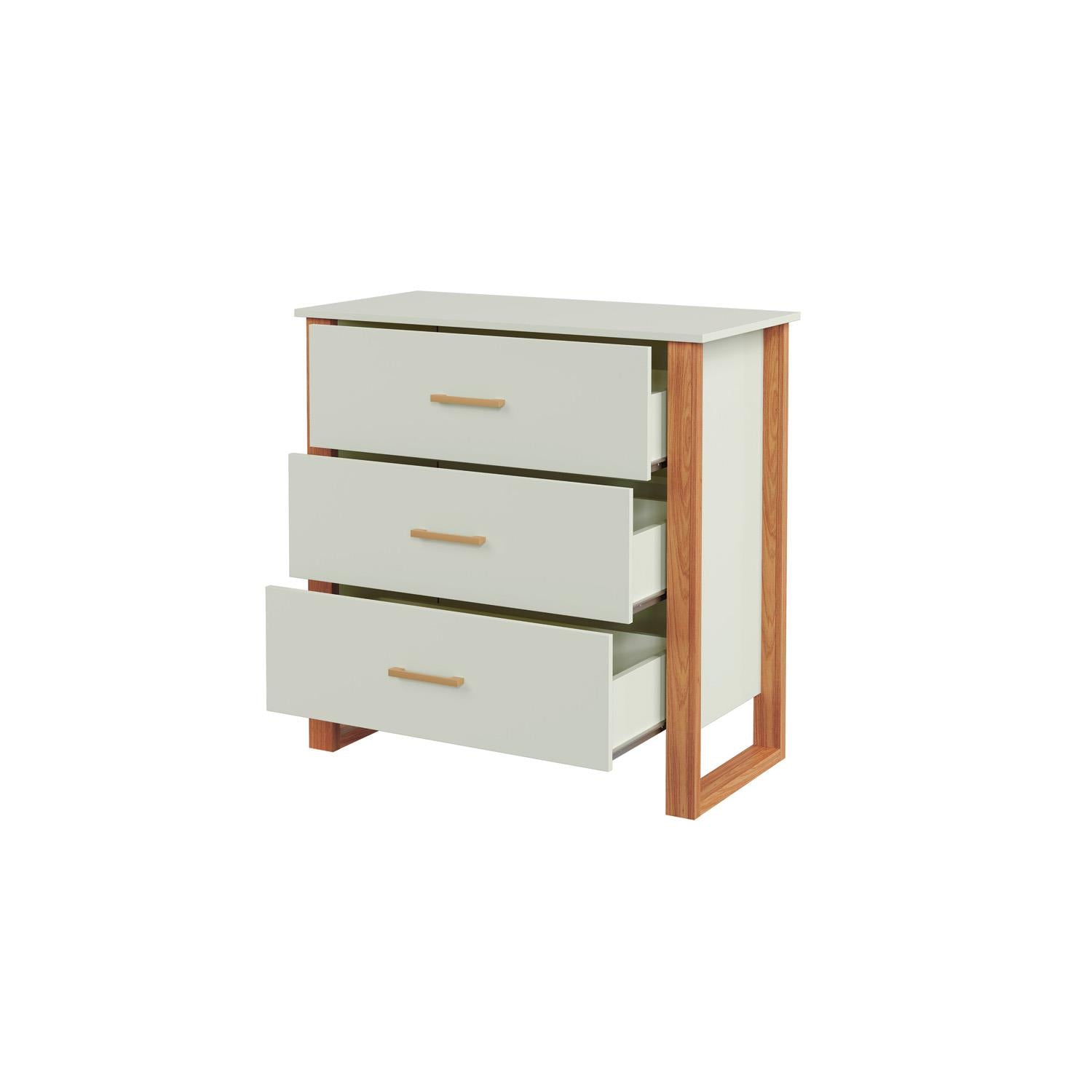 Comoda Cox 89X89X44 Off White, Natural