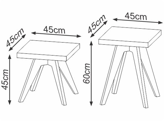 Mesa Decorativa X2 Oslo Natural*