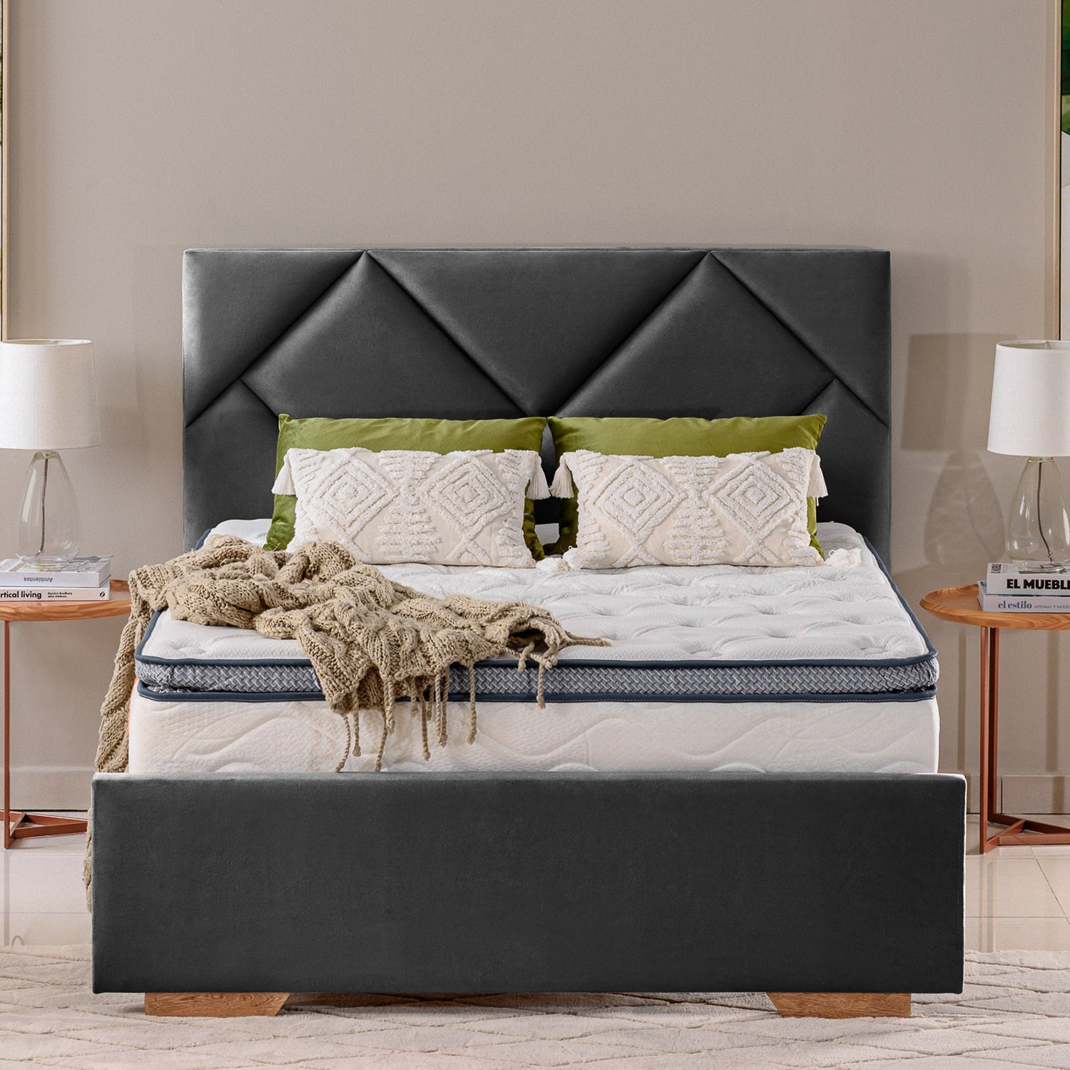 Combo Colchon Doble Delta Pillow Top + Cama