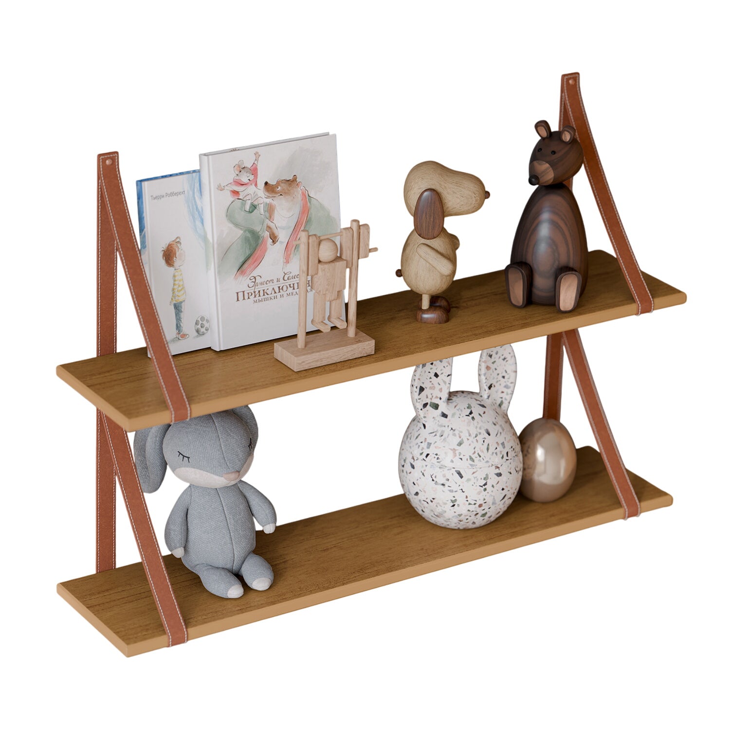 Repisa Aminta 90X30X20 Natural Setx2