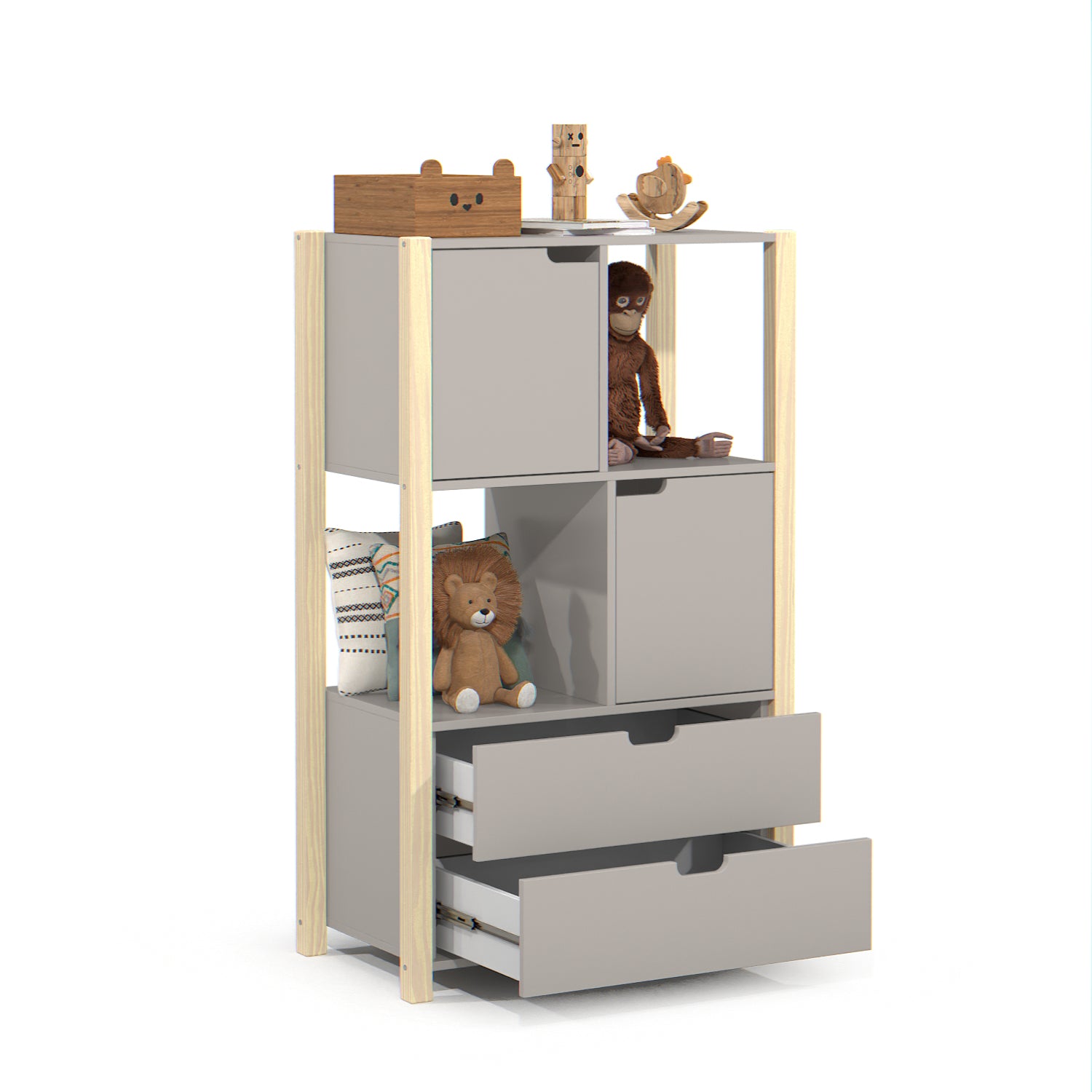 Biblioteca Amalia Gris, Natural 75X125X43