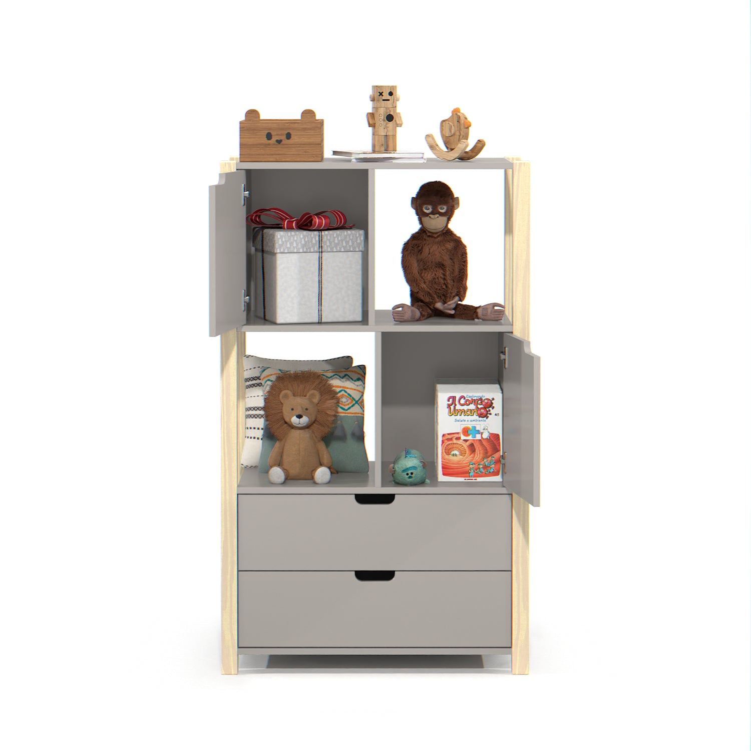 Biblioteca Amalia Gris, Natural 75X125X43