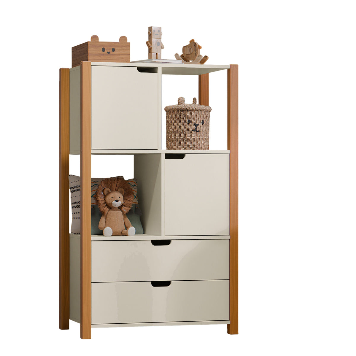 Biblioteca Amalia Off White, Natural 75X125X43