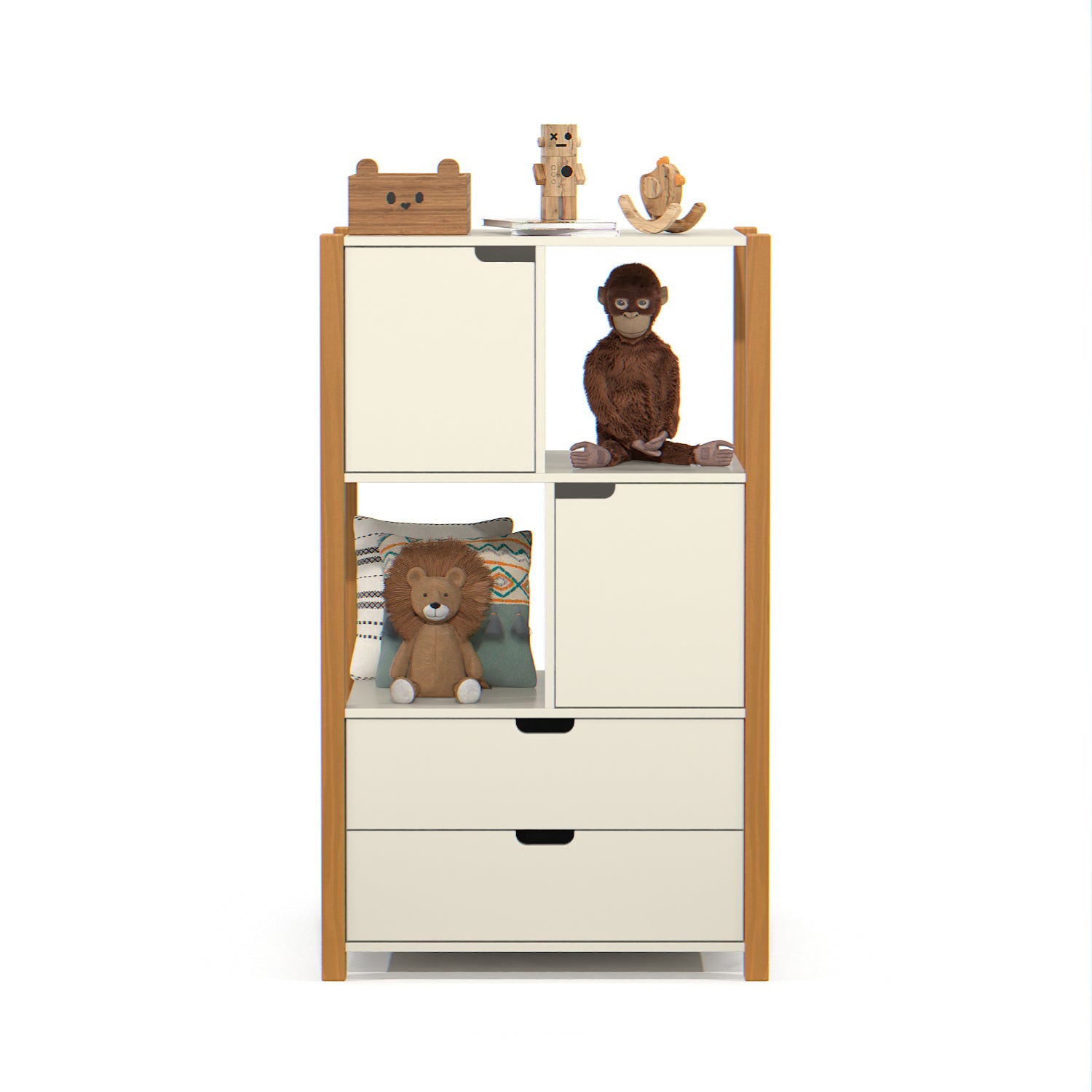Biblioteca Amalia Off White, Natural 75X125X43