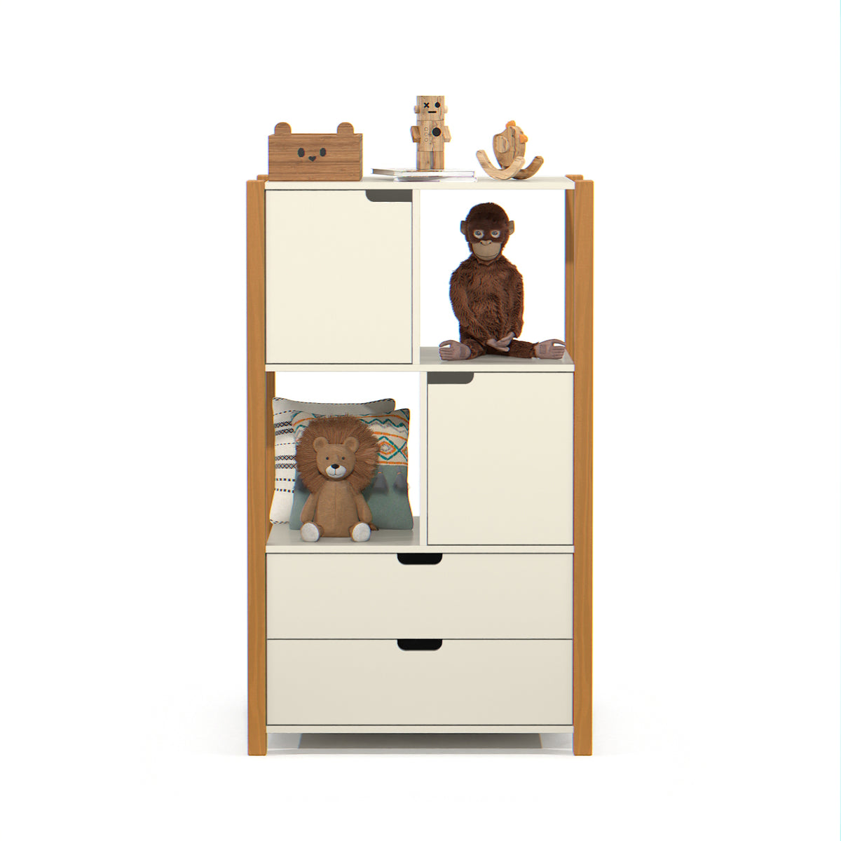 Biblioteca Amalia Off White, Natural 75X125X43