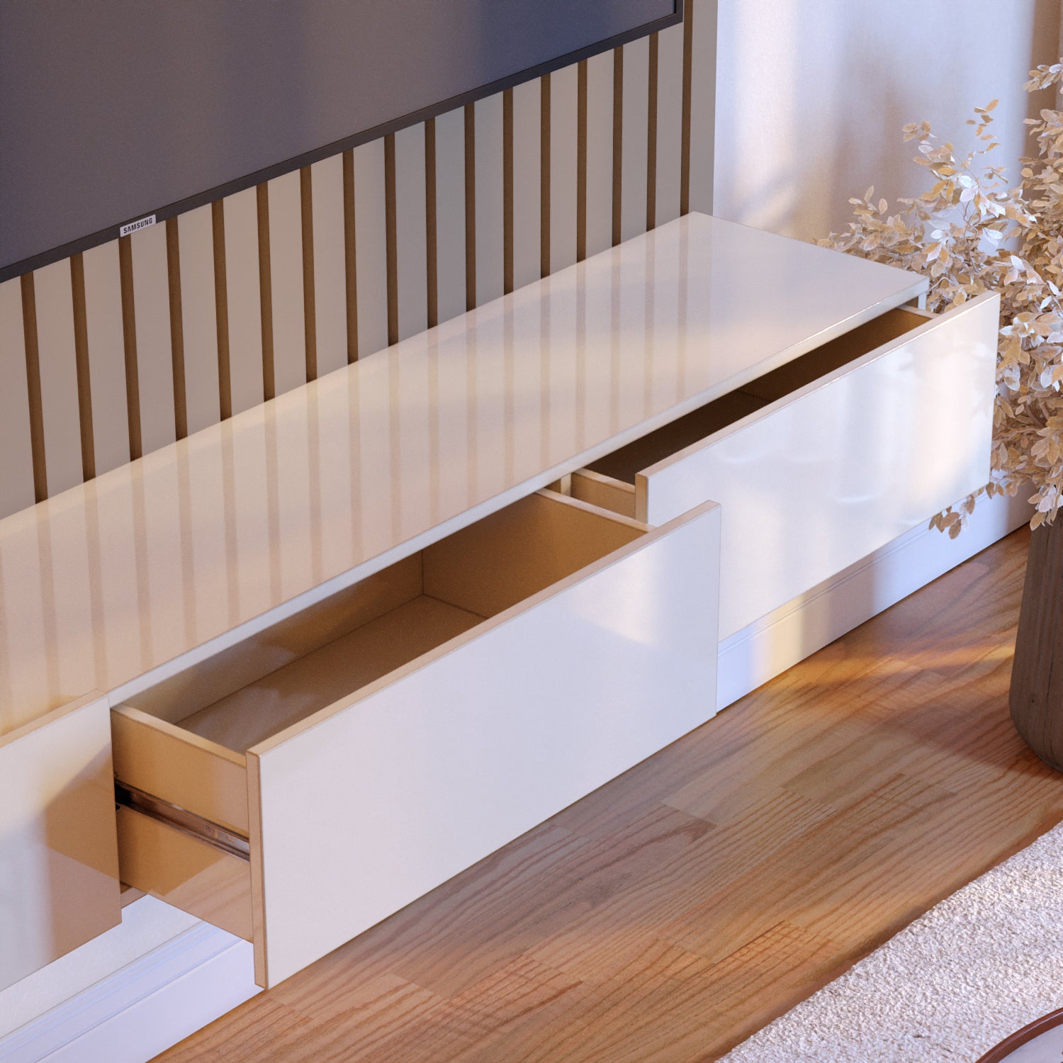 Panel De Tv Alain 184X218X36 Gris