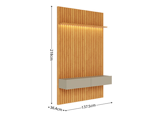 Panel De Tv Alain 137X218X36 Natural