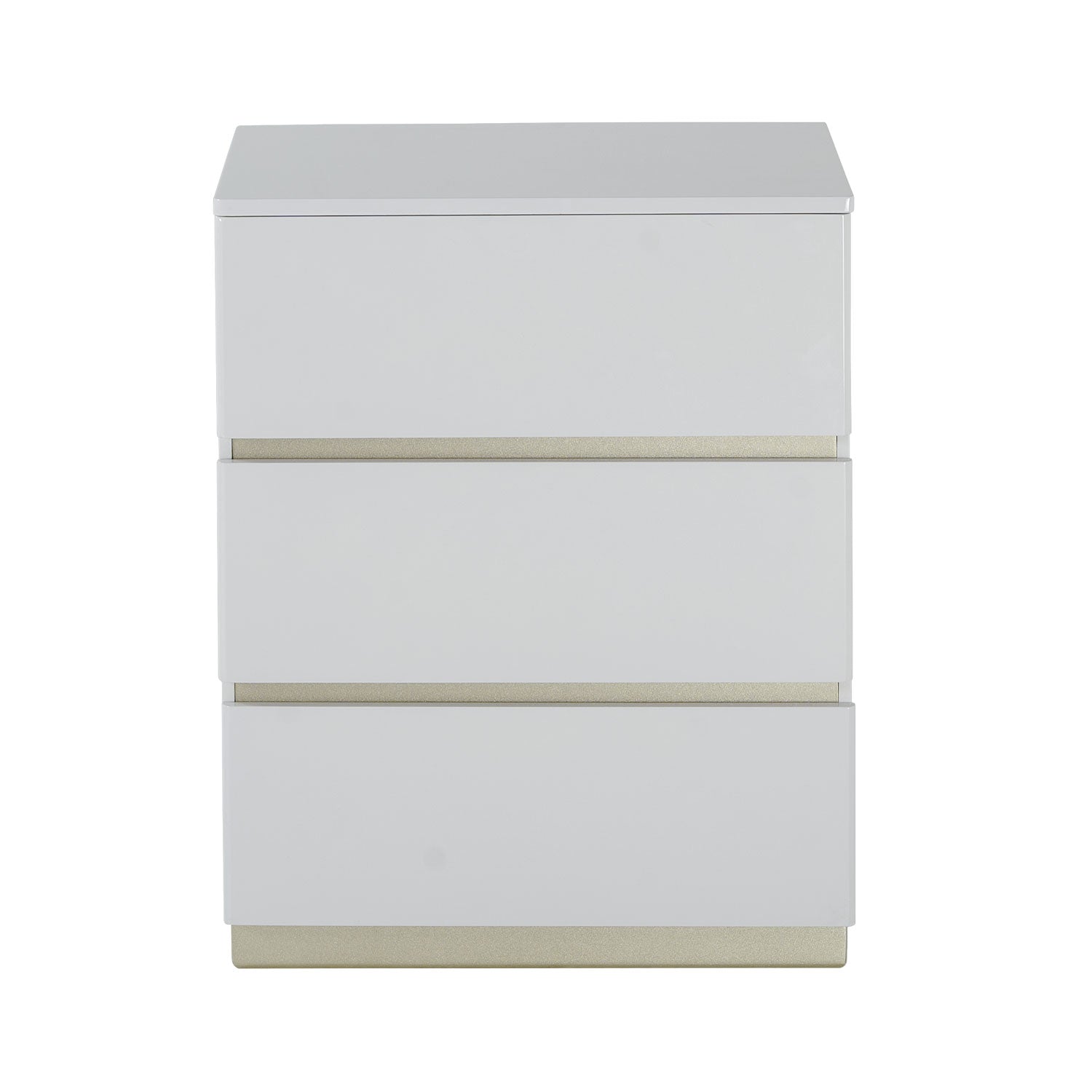 Mesa de Noche Harrison Gris Hielo, Champaña