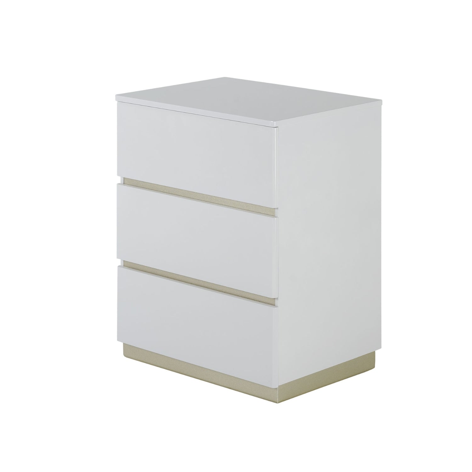 Mesa de Noche Harrison Gris Hielo, Champaña