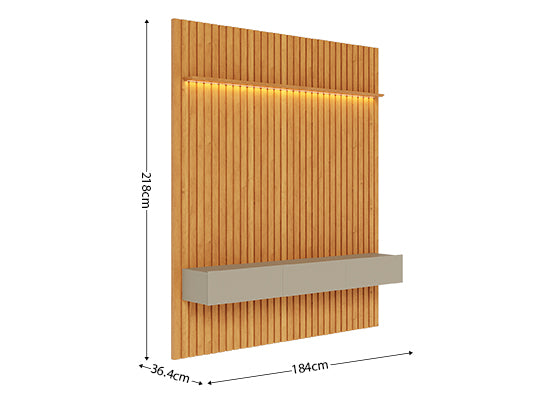 Panel De Tv Alain 184X218X36 Natural