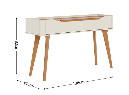 Consola Buxy 136X82 Off White, Natural