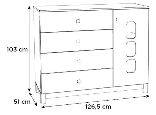 Cómoda Infantil Trendy Blanco