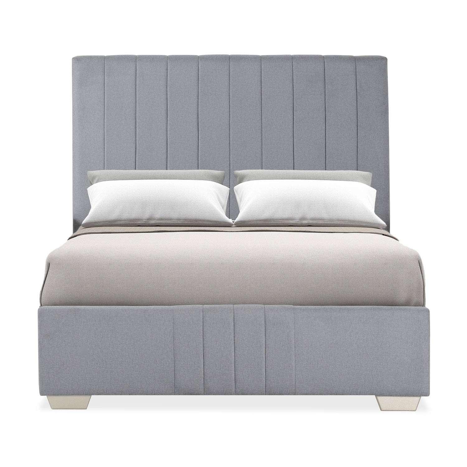 Cama Doble Megan Velvet Gris, Champaña