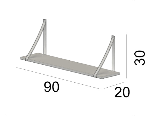 Repisa Aminta 90X30X20 Off White Setx2
