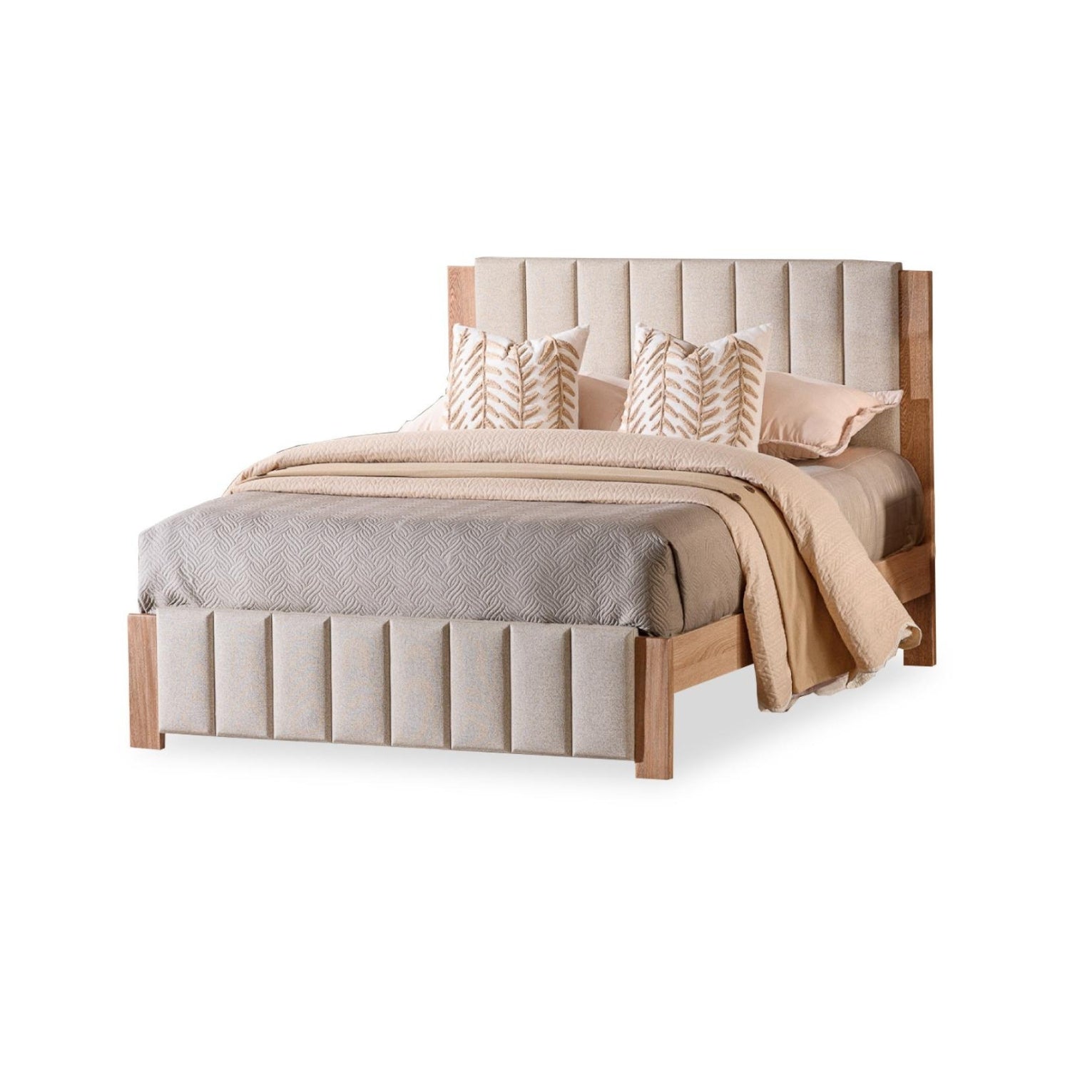 Cama Doble Nepal Eurolino Beige, Natural